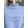 imagePRETTYGARDEN Womens Turtleneck Sweaters 2025 Fall Chunky Knit Pullover Long Sleeve Jumper Tops Trendy Winter ClothesLight Blue