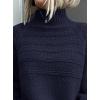 imagePRETTYGARDEN Womens Turtleneck Sweaters 2025 Fall Chunky Knit Pullover Long Sleeve Jumper Tops Trendy Winter ClothesNavy Blue