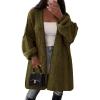 imagePRETTYGARDEN Long Cardigan Sweaters for Women Trendy Fall 2025 Oversized Knit Sweater Jacket Coats Winter Fashion ClothingArmy Green