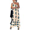 imagePRETTYGARDEN Womens Summer One Shoulder Maxi Dresses Printed Flowy Boho Beach Vacation Long SundressApricot Blue Floral
