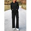 imagePRETTYGARDEN 2 Piece Sets for Women Fall 2025 Sweatsuits Outfits Lounge Matching Hoodie Set Travel Track Suits Winter ClothesBlack