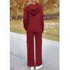 imagePRETTYGARDEN 2 Piece Sets for Women Fall 2025 Sweatsuits Outfits Lounge Matching Hoodie Set Travel Track Suits Winter ClothesWine Red