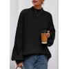 imagePRETTYGARDEN Fall Oversized Sweaters for Women 2025 Chunky Knit Long Sleeve Turtle Neck Pullover Tops Cozy Winter ClothingBlack