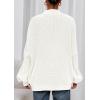 imagePRETTYGARDEN Fall Oversized Sweaters for Women 2025 Chunky Knit Long Sleeve Turtle Neck Pullover Tops Cozy Winter ClothingWhite