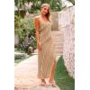 imagePRETTYGARDEN Summer Wedding Guest Dresses for Women 2025 Strapless Tube Ruffle Elegant Dinner Cocktail Long DressApricot