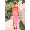 imagePRETTYGARDEN Summer Wedding Guest Dresses for Women 2025 Strapless Tube Ruffle Elegant Dinner Cocktail Long DressLight Pink