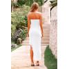 imagePRETTYGARDEN Summer Wedding Guest Dresses for Women 2025 Strapless Tube Ruffle Elegant Dinner Cocktail Long DressWhite
