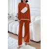 imagePRETTYGARDEN Womens 2 Piece Fall Knit Sweater Set Long Sleeve Tops Wide Leg Pants Sweatsuit Tracksuit Outfit Winter ClothingCaramel