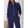 imagePRETTYGARDEN Womens 2 Piece Outfits Sweatsuits 2025 Fall Full Zip Sweatshirts Workout Pants Matching Lounge Sets TracksuitsNavy Blue