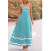 imagePRETTYGARDEN Womens 2025 Summer Flowy Maxi Dress Casual Sleeveless Spaghetti Strap Ruffle Beach Long DressesAqua Green