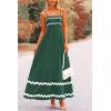 imagePRETTYGARDEN Womens 2025 Summer Flowy Maxi Dress Casual Sleeveless Spaghetti Strap Ruffle Beach Long DressesDark Green