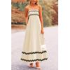 imagePRETTYGARDEN Womens 2025 Summer Flowy Maxi Dress Casual Sleeveless Spaghetti Strap Ruffle Beach Long DressesLight Beige