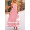 imagePRETTYGARDEN Womens 2025 Summer Flowy Maxi Dress Casual Sleeveless Spaghetti Strap Ruffle Beach Long DressesPink