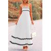 imagePRETTYGARDEN Womens 2025 Summer Flowy Maxi Dress Casual Sleeveless Spaghetti Strap Ruffle Beach Long DressesWhite