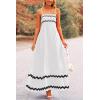 imagePRETTYGARDEN Womens 2025 Summer Flowy Maxi Dress Casual Sleeveless Spaghetti Strap Ruffle Beach Long DressesWhite