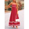 imagePRETTYGARDEN Womens 2025 Summer Flowy Maxi Dress Casual Sleeveless Spaghetti Strap Ruffle Beach Long DressesWine Red