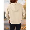 imagePRETTYGARDEN Womens Half Zip Up Hoodies 2025 Fall Long Sleeve Cropped Pullover Oversized Sweatshirt Fashion Y2K ClothesBeige