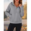 imagePRETTYGARDEN Womens Half Zip Up Hoodies 2025 Fall Long Sleeve Cropped Pullover Oversized Sweatshirt Fashion Y2K ClothesDark Grey