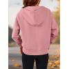 imagePRETTYGARDEN Womens Half Zip Up Hoodies 2025 Fall Long Sleeve Cropped Pullover Oversized Sweatshirt Fashion Y2K ClothesPink