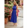 imagePRETTYGARDEN Womens Midi Summer Dresses Casual V Neck Swiss Dot Ruffle Sleeveless A Line Beach Sun DressBlue