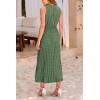 imagePRETTYGARDEN Womens Midi Summer Dresses Casual V Neck Swiss Dot Ruffle Sleeveless A Line Beach Sun DressGreen