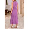 imagePRETTYGARDEN Womens Midi Summer Dresses Casual V Neck Swiss Dot Ruffle Sleeveless A Line Beach Sun DressPurple