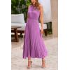 imagePRETTYGARDEN Womens Midi Summer Dresses Casual V Neck Swiss Dot Ruffle Sleeveless A Line Beach Sun DressPurple