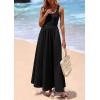 imagePRETTYGARDEN Womens Summer Casual Scoop Neck Sleeveless Long Dresses Tank Top Patchwork Aline Swing Maxi Dress with PocketsBlack