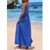 imagePRETTYGARDEN Womens Summer Casual Scoop Neck Sleeveless Long Dresses Tank Top Patchwork Aline Swing Maxi Dress with PocketsBlue