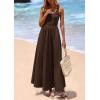 imagePRETTYGARDEN Womens Summer Casual Scoop Neck Sleeveless Long Dresses Tank Top Patchwork Aline Swing Maxi Dress with PocketsDark Coffee