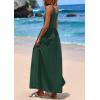 imagePRETTYGARDEN Womens Summer Casual Scoop Neck Sleeveless Long Dresses Tank Top Patchwork Aline Swing Maxi Dress with PocketsDark Green