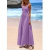 imagePRETTYGARDEN Womens Summer Casual Scoop Neck Sleeveless Long Dresses Tank Top Patchwork Aline Swing Maxi Dress with PocketsPurple
