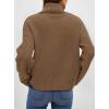 imagePRETTYGARDEN Womens Turtleneck Long Sleeve Sweater 2025 Fall Trendy Loose Fit Casual Tops Chunky Knit Pullover SweatersLight Brown