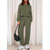 imagePRETTYGARDEN Womens Two Piece Lounge Sets 2025 Fall Airport Outfits Long Sleeve Pullover Tops Sweatpants Matching ClothingArmy Green