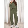 imagePRETTYGARDEN Womens Two Piece Lounge Sets 2025 Fall Airport Outfits Long Sleeve Pullover Tops Sweatpants Matching ClothingArmy Green
