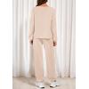 imagePRETTYGARDEN Womens Two Piece Lounge Sets 2025 Fall Airport Outfits Long Sleeve Pullover Tops Sweatpants Matching ClothingBeige