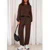 imagePRETTYGARDEN Womens Two Piece Lounge Sets 2025 Fall Airport Outfits Long Sleeve Pullover Tops Sweatpants Matching ClothingBrown