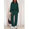 imagePRETTYGARDEN Womens Two Piece Lounge Sets 2025 Fall Airport Outfits Long Sleeve Pullover Tops Sweatpants Matching ClothingDark Green