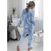 imagePRETTYGARDEN Womens Two Piece Loungewear Fall Casual Long Sleeve Tops Jogger Pants Pajama Sets Matching Outfits ClothingGrey
