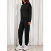 imagePRETTYGARDEN Womens Two Piece Outfits Sweatsuits Lounge Sets Hoodies Sweatshirt Joggers Sweatpants 2025 Fall Fashion ClothesBlack