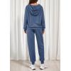 imagePRETTYGARDEN Womens Two Piece Outfits Sweatsuits Lounge Sets Hoodies Sweatshirt Joggers Sweatpants 2025 Fall Fashion ClothesBlue