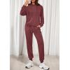 imagePRETTYGARDEN Womens Two Piece Outfits Sweatsuits Lounge Sets Hoodies Sweatshirt Joggers Sweatpants 2025 Fall Fashion ClothesBurgundy