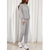 imagePRETTYGARDEN Womens Two Piece Outfits Sweatsuits Lounge Sets Hoodies Sweatshirt Joggers Sweatpants 2025 Fall Fashion ClothesGrey