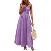 imagePRETTYGARDEN Womens Summer Casual Scoop Neck Sleeveless Long Dresses Tank Top Patchwork Aline Swing Maxi Dress with PocketsPurple