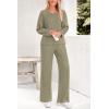 imagePRETTYGARDEN 2 Piece Sets for Women Fall 2025 Soft Comfy Lounge Long Sleeve Pajamas Set Knit Postpartum Pj Outfits ClothingArmy Green