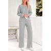 imagePRETTYGARDEN 2 Piece Sets for Women Fall 2025 Soft Comfy Lounge Long Sleeve Pajamas Set Knit Postpartum Pj Outfits ClothingGrey