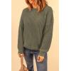 imagePRETTYGARDEN Fall Sweaters for Women 2025 Fashion Long Sleeve Casual Ribbed Knit Winter Clothes Pullover Jumper TopsArmy Green