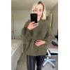 imagePRETTYGARDEN Fall Sweaters for Women 2025 Fashion Long Sleeve Casual Ribbed Knit Winter Clothes Pullover Jumper TopsArmy Green
