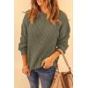 imagePRETTYGARDEN Fall Sweaters for Women 2025 Fashion Long Sleeve Casual Ribbed Knit Winter Clothes Pullover Jumper TopsArmy Green