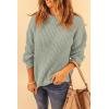 imagePRETTYGARDEN Fall Sweaters for Women 2025 Fashion Long Sleeve Casual Ribbed Knit Winter Clothes Pullover Jumper TopsBean Green